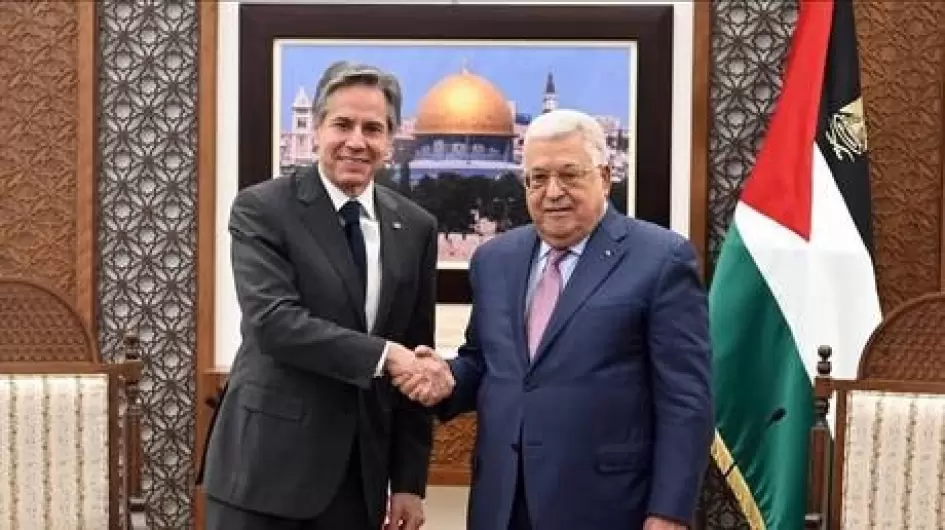 الرئيس الفلسطيني ووزير الخارجية الأمريكي