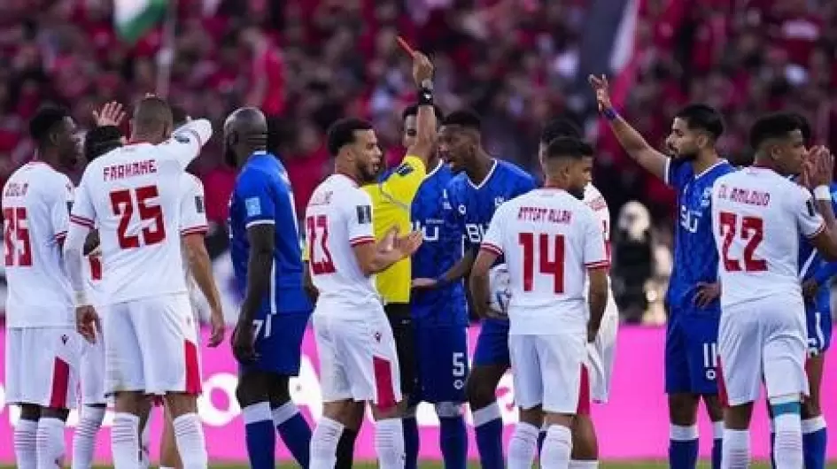 لقطة لمبارة الهلال والوداد المغربي كأس العالم للأندية المغرب