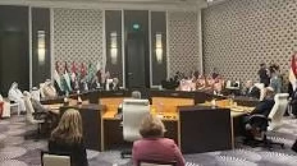 وزير الخارجية الأمريكي مع نظرائة العرب فى عمان